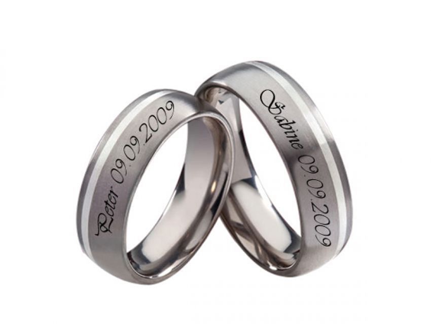Titanringe mit Silber Costina T004 Titanringe mit Silber Costina T004