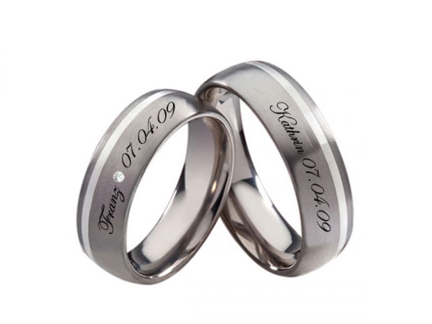 Titanringe mit Silber Costina T064 Titanringe mit Silber Costina T064