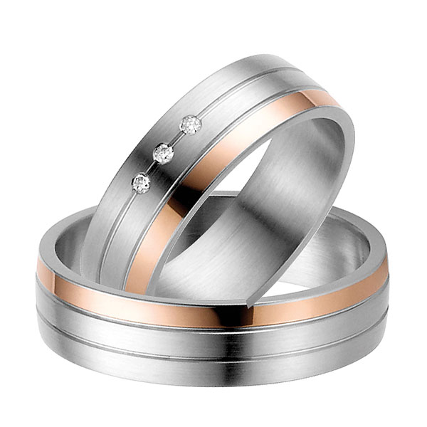 Trauringe Gold in Stahl 60030 Trauringe Gold in Stahl 60030